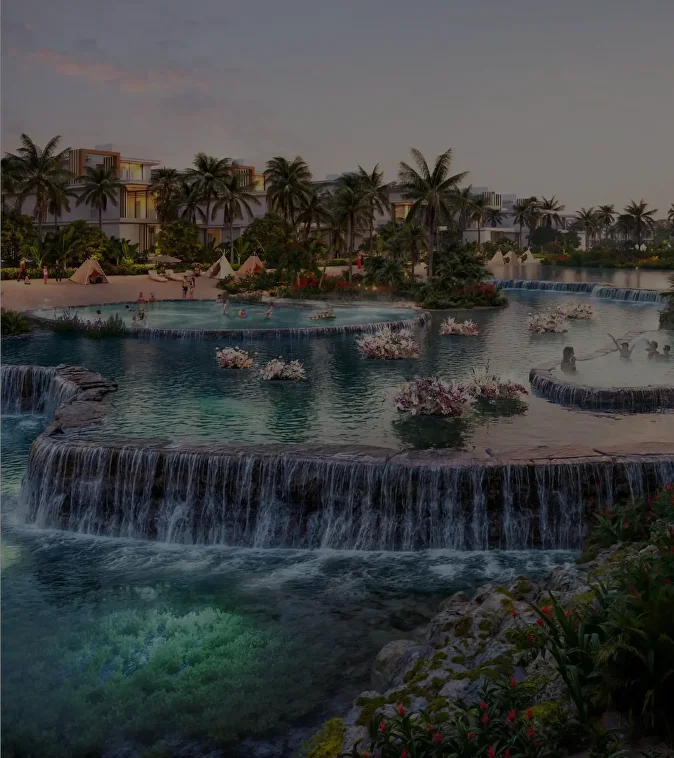 Bermuda Cluster at DAMAC Islands Phase 2 Dubai featuring modern villas surrounded by lush greenery and landscaped gardens